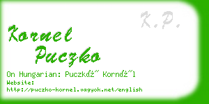 kornel puczko business card